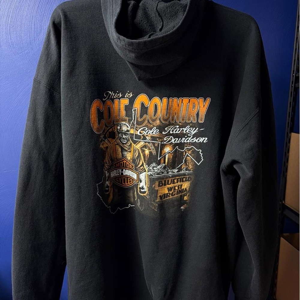 Vintage Cole Harley-Davidson Zip-Up Hoodie